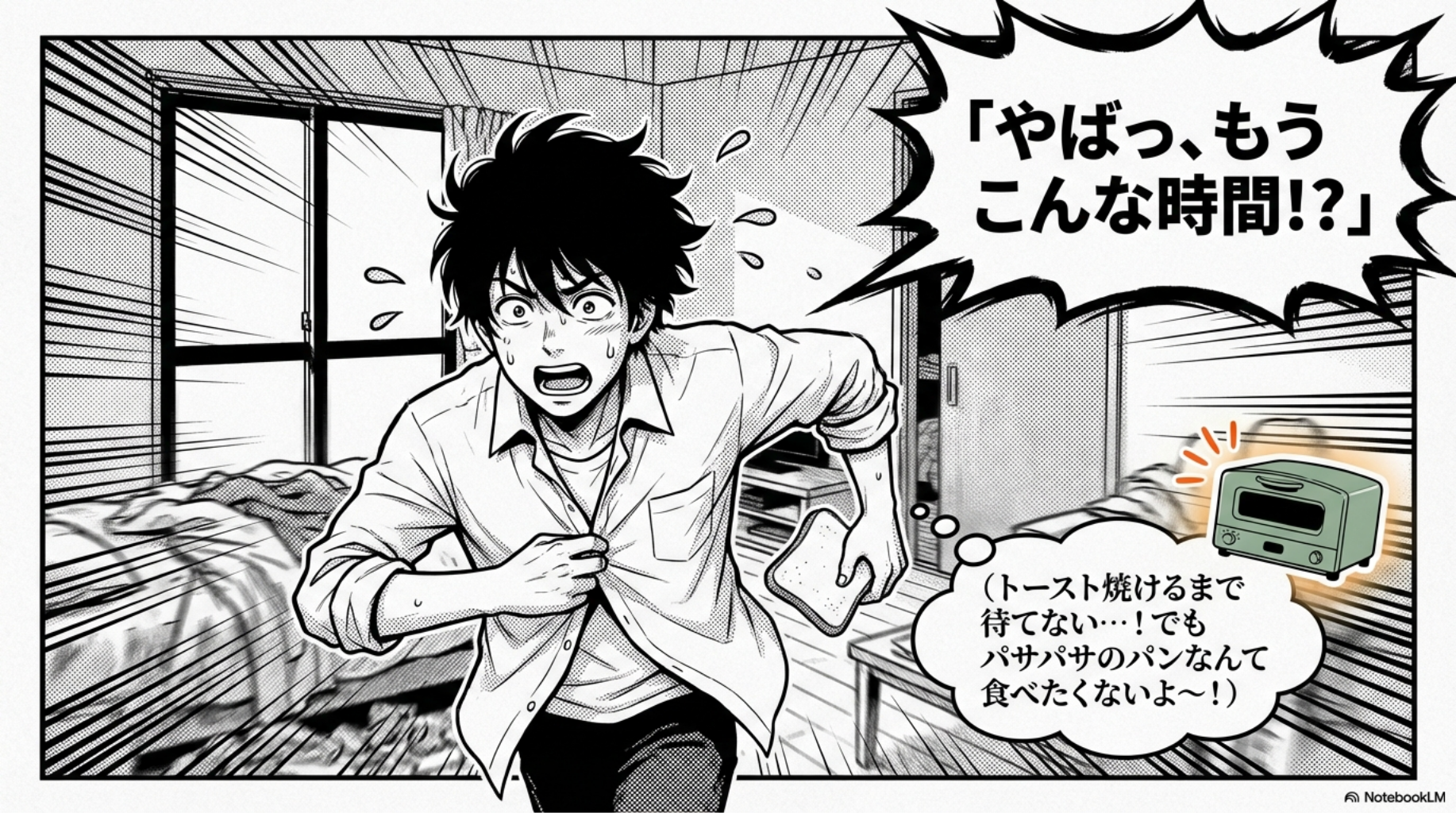 【アラジン】寝坊した朝、トーストが焼けるまで待てない焦りとパサパサパンへの不満