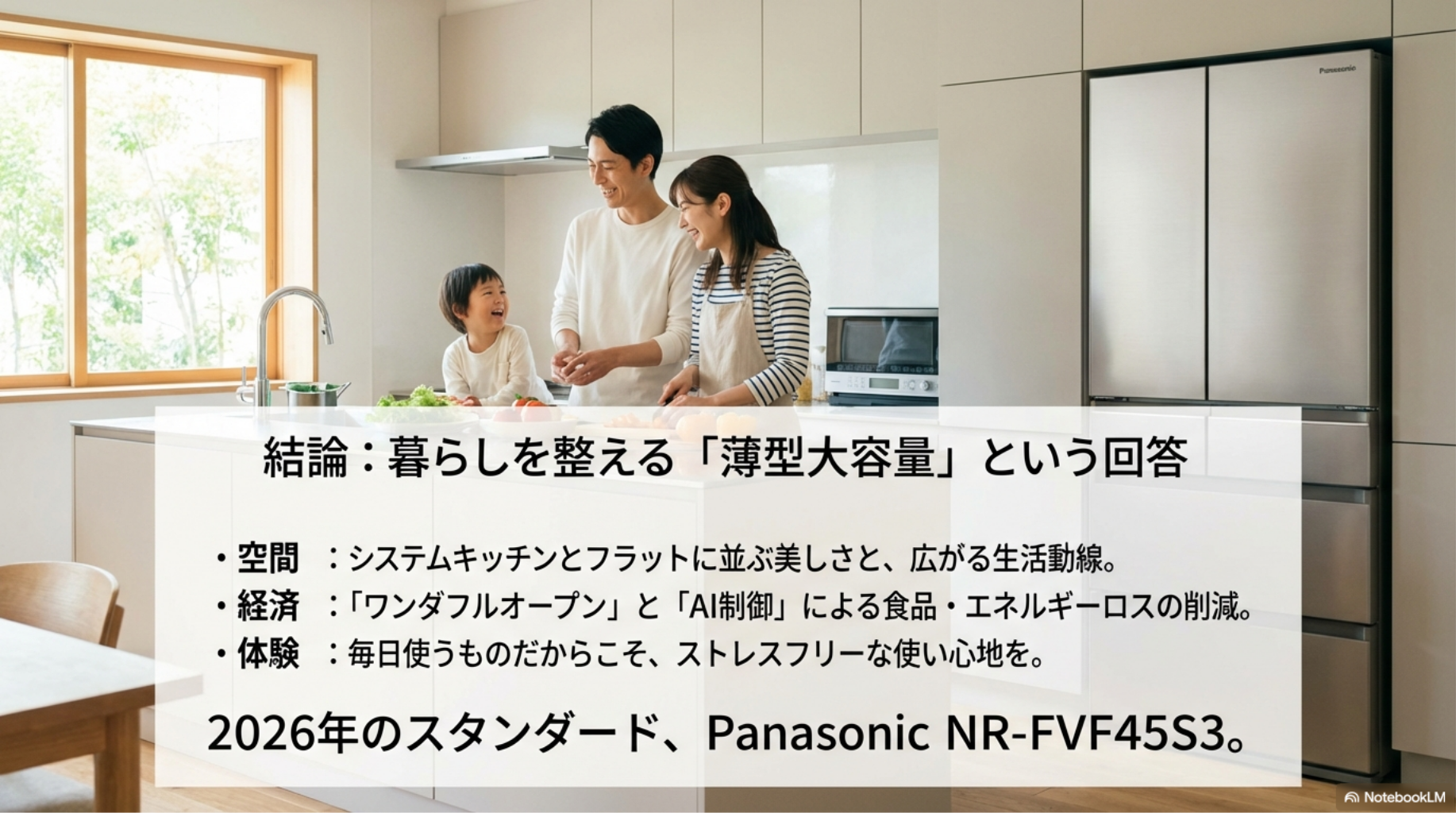 【パナソニック 冷蔵庫】結論：単なる保冷庫ではなく、生活と健康を支えるインフラの一部へ