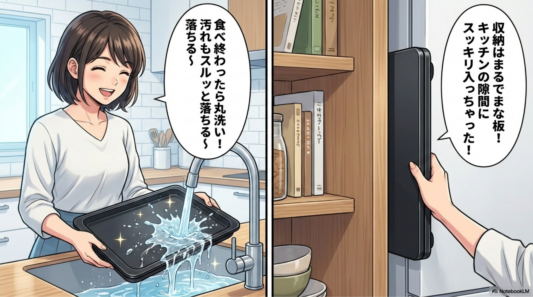 【アイリスオーヤマ】収納はまるでまな板。キッチンの隙間にスッキリ入る