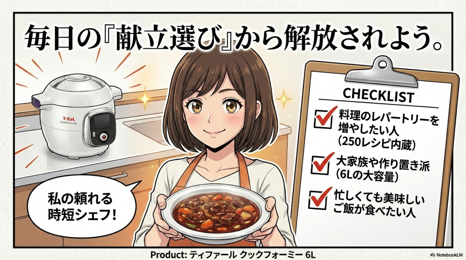 【クックフォーミー】毎日の献立選びから解放される頼れる時短シェフ